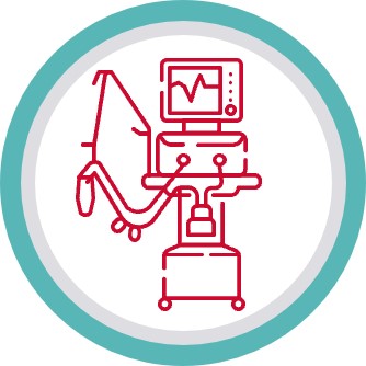 a medical equipment with a screen