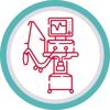 a medical equipment with a screen