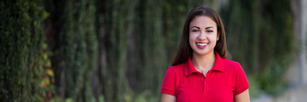 a woman smiling at camera