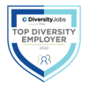 a logo with text on it