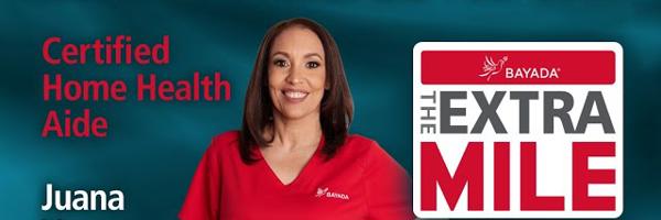 a woman in a red shirt
