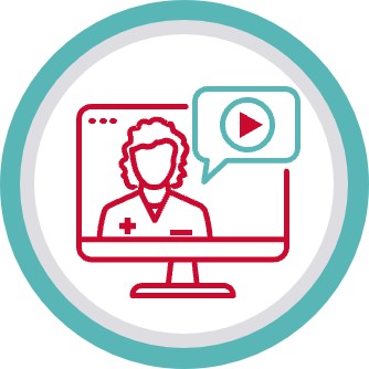 a logo of a video chat