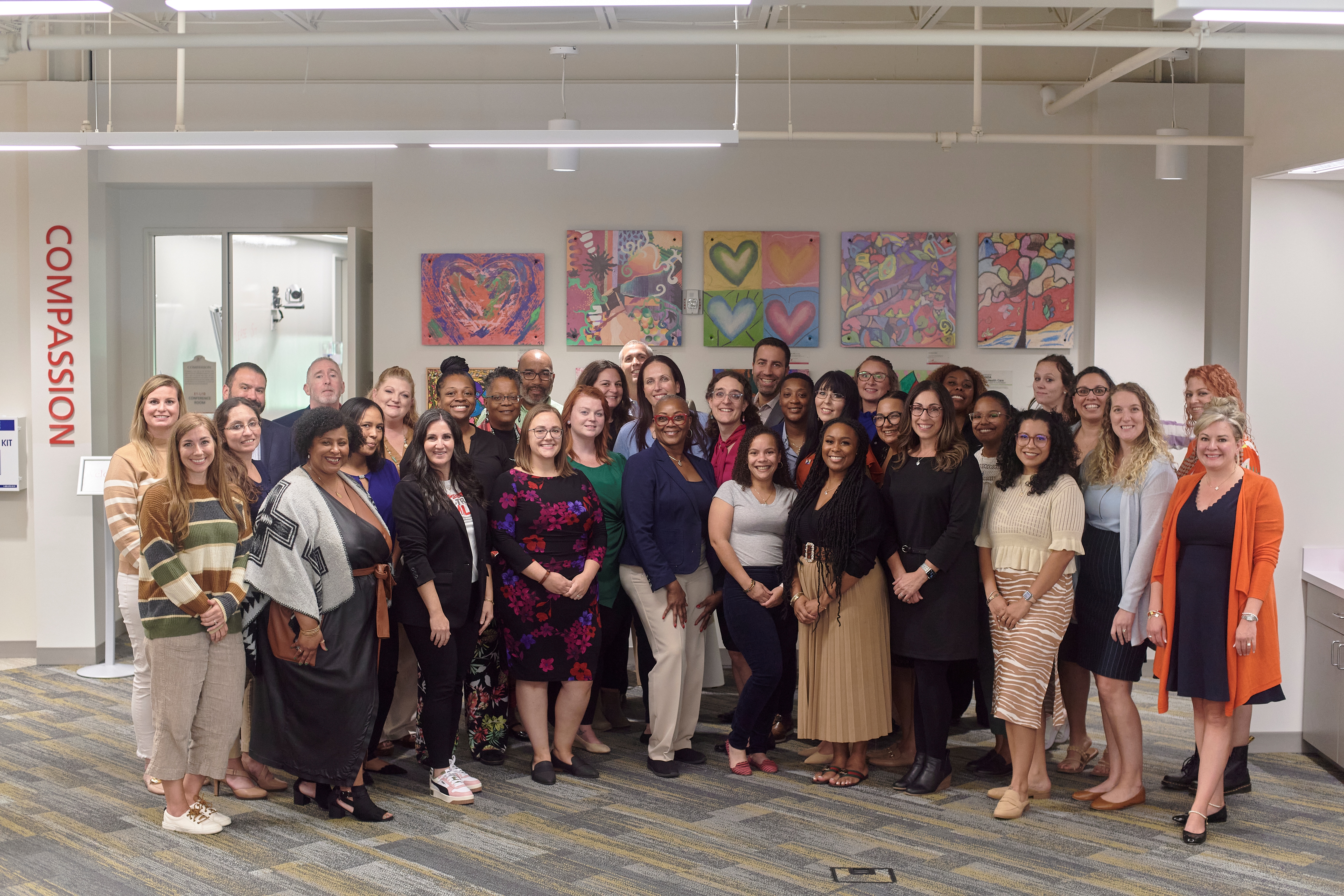 a group of people posing for a photo
