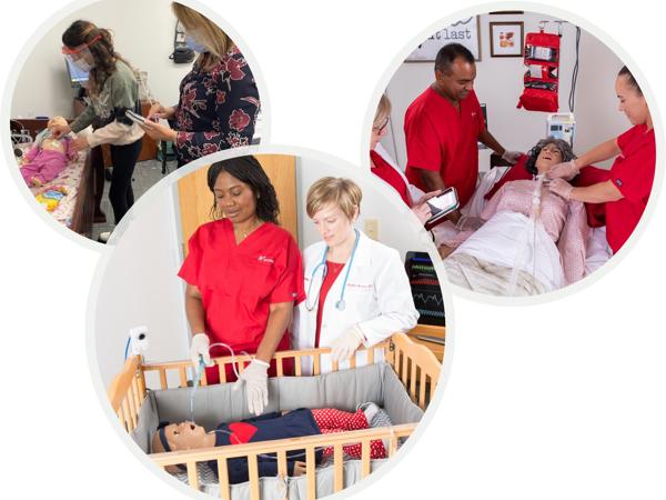 a collage of people in medical uniforms